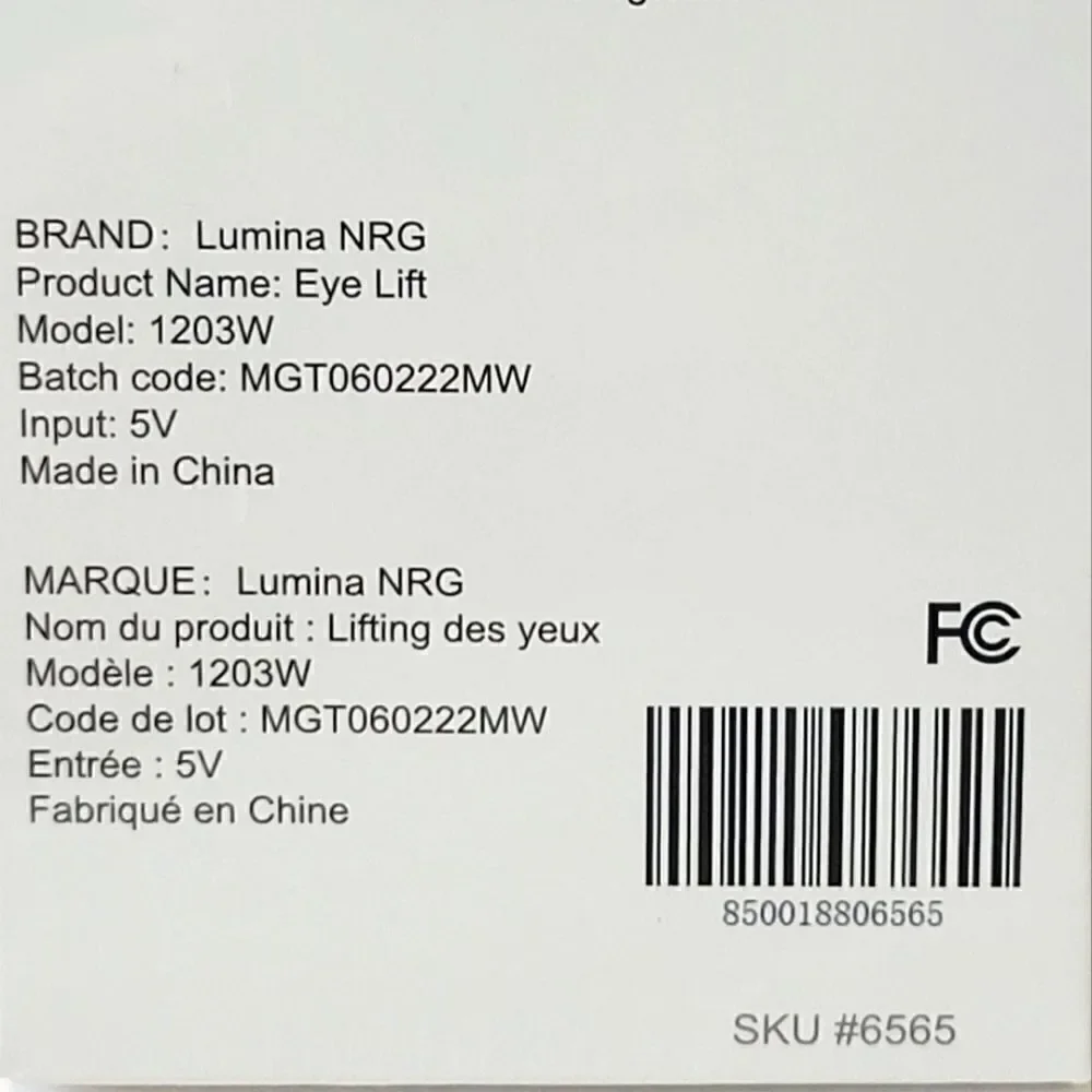 Lumina NRG Sonic Eye Lift Wand Device